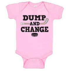dump and change infant bodysuit color pink