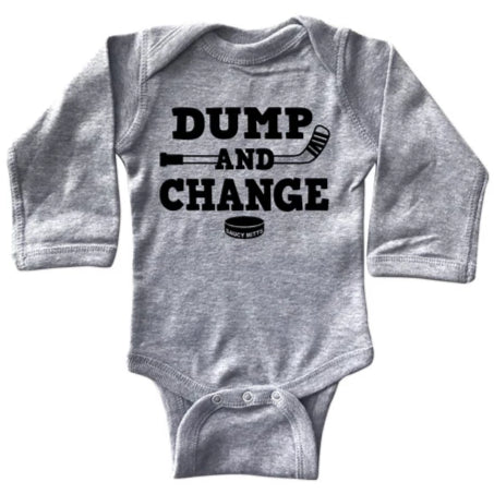 Dump and Change Hockey Long Sleeve Bodysuit