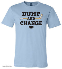 Dump and Change Youth Hockey Shirt Color light blue