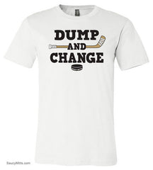 Dump and Change Youth Hockey Shirt Color white