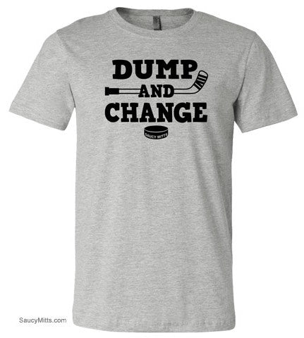 Dump and Change Youth Hockey Shirt heather gray