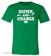 Dump and Change Hockey Shirt White kelly green