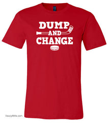 Dump and Change Youth Hockey Shirt White red