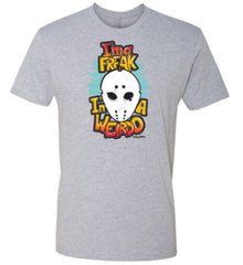 i'm a freak weirdo hockey goalie shirt heather gray