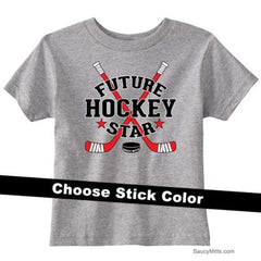 Future Hockey Star Toddler Shirt heather gray