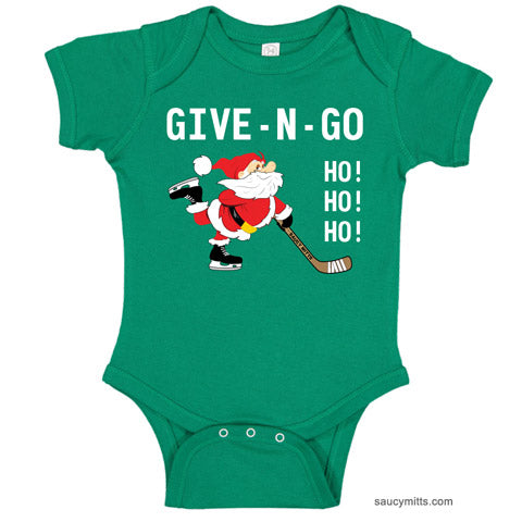 Give N Go Hockey Santa Baby Bodysuit