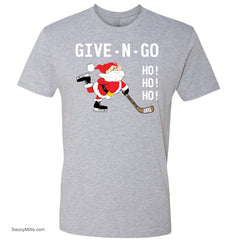 Give N Go Hockey Christmas Shirt heather gray