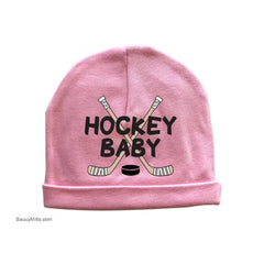hockey baby beanie cap hat pink