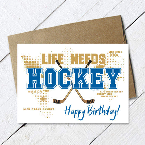 hockey birthday card life needs hockey