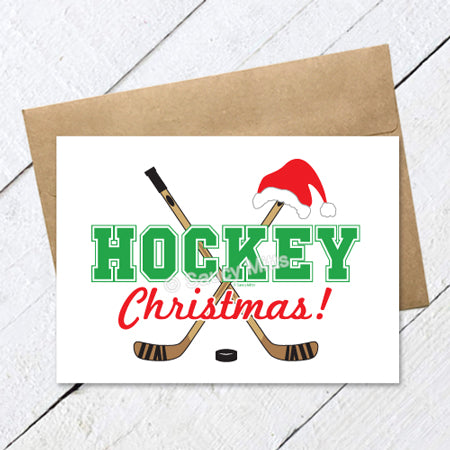 Hockey Christmas Card - Hockey Sticks