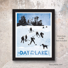 Day on the Lake Pond Hockey Poster