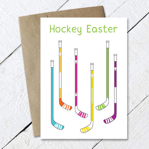 Hockey Easter Card - Hockey Sticks