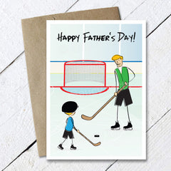 hockey fathers day card cartoon