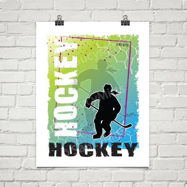 womens hockey poster abstract