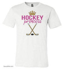 Girls Hockey Princess Shirt white
