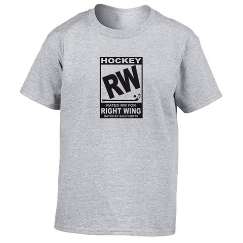 Rated RW for Right Wing Hockey Youth Shirt