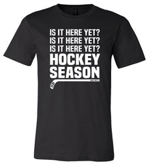 womens hockey season is it here yet hockey shirt black