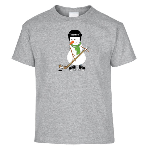 Hockey Snowman Youth Shirt