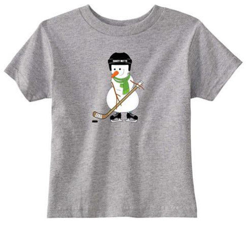 Hockey Snowman Toddler Shirt