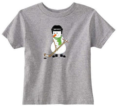 Hockey Snowman Toddler Shirt heather Gray