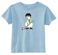 Hockey Snowman Toddler Shirt light blue