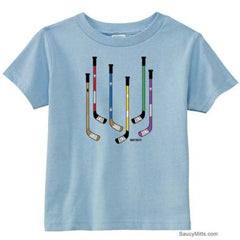 Colorful Hockey Sticks Toddler Shirt light blue