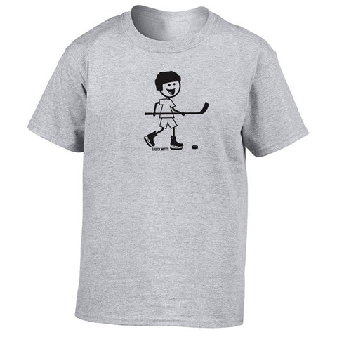 Kids Cartoon Boy Hockey Shirt