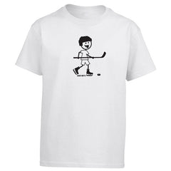 kids hockey shirt cartoon boy white