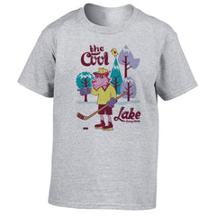 kids hockey wolf youth shirt heather gray