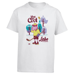 kids hockey wolf shirt white