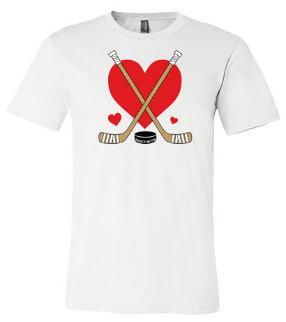 Girls Love Heart Hockey Shirt