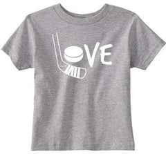 Love Hockey Toddler Shirt heather gray