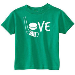 Love Hockey Toddler Shirt kelly green