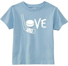 Love Hockey Toddler Shirt light blue