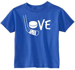 Love Hockey Toddler Shirt royal blue