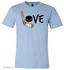 Women's Love Hockey Shirt light blue