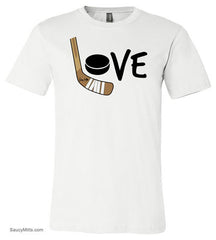 Girls Love Hockey Shirt - Color white