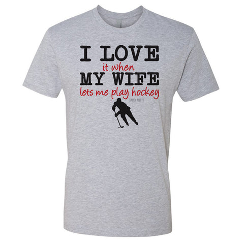 Love My Wife Play Hockey Shirt