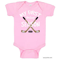 My First Hockey Season Infant Bodysuit pink