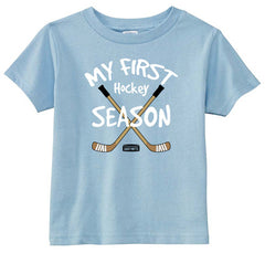 My First Hockey Season Toddler Shirt light blue
