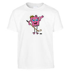 pink hockey monster girls shirt white