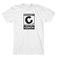 rated c for hockey coach shirt white