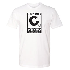 goalie rated c for crazy hockey shirt white