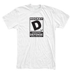 rated d for hockey defense shirt white