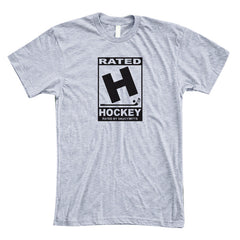 rated h for hockey shirt heather gray