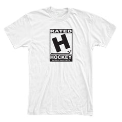 rated h for hockey shirt white