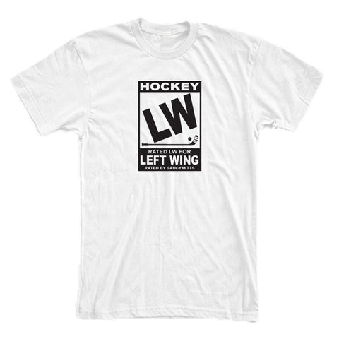 Rated LW for Left Wing Hockey Shirt
