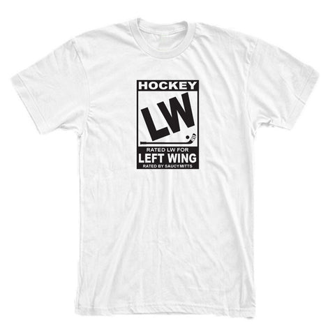 Rated LW for Left Wing Hockey Shirt