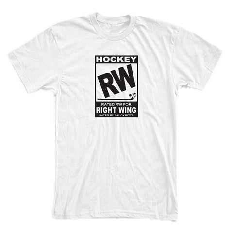 Rated RW for Right Wing Hockey Shirt