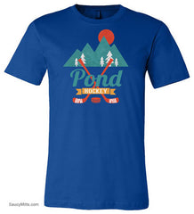Retro Pond Hockey Shirt royal blue